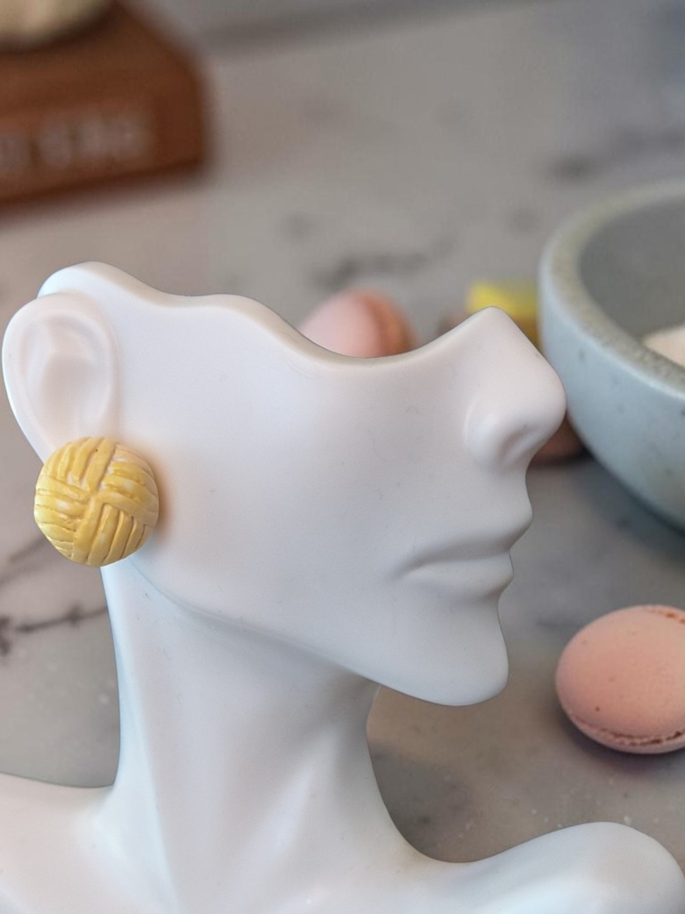 Artisan Polymer Clay Mexican Pastry Conchitas Earrings
